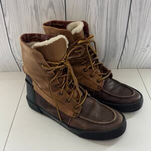 HTF Polo Ralph Lauren Declan Sherling Leather Mid Boot Size 10